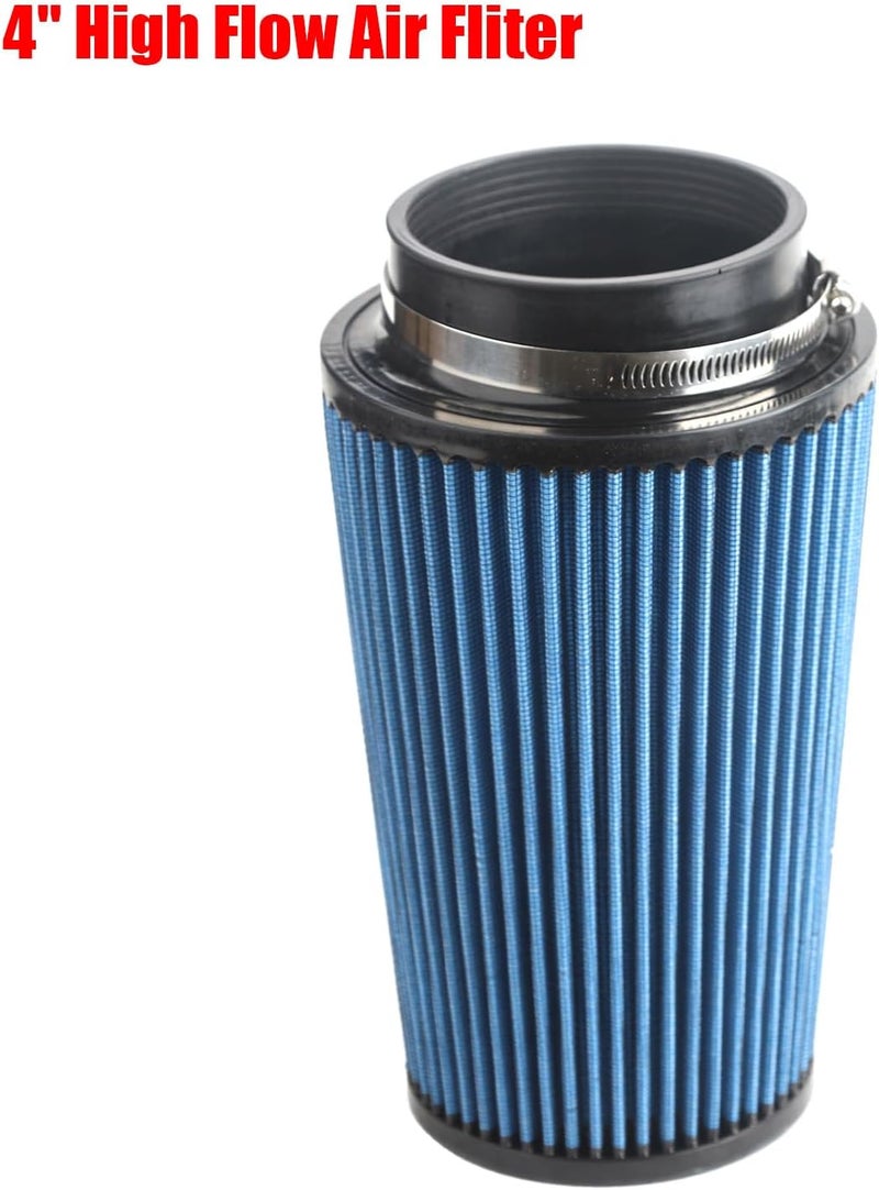 MINSTAR 4" Cold Air Intake Pipe Kit with Filter Fits Ford 1999-2003 Power-stroke 7.3L Diesel Engine, F-250 F-350 F-450 Excursion Super Duty 7.3L Diesel Models - Image 4